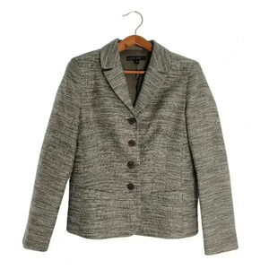 Lafayette 148 Tan Tweed Blazer Women's Size 6 Business Casual Formal Office